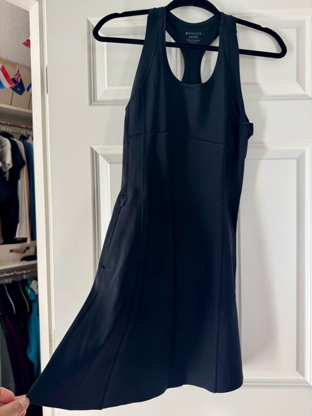 Athleta Black Racerback Tennis Levitate Dress